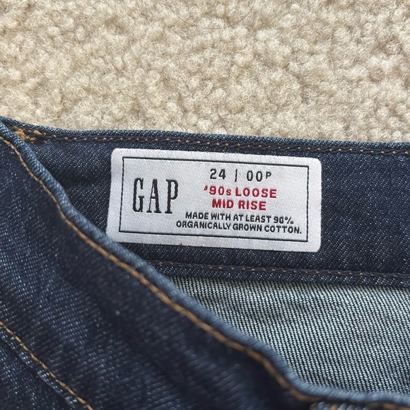 GAP Mid Rise '90s Loose Jean Dark Rinse - Picture 3 of 3
